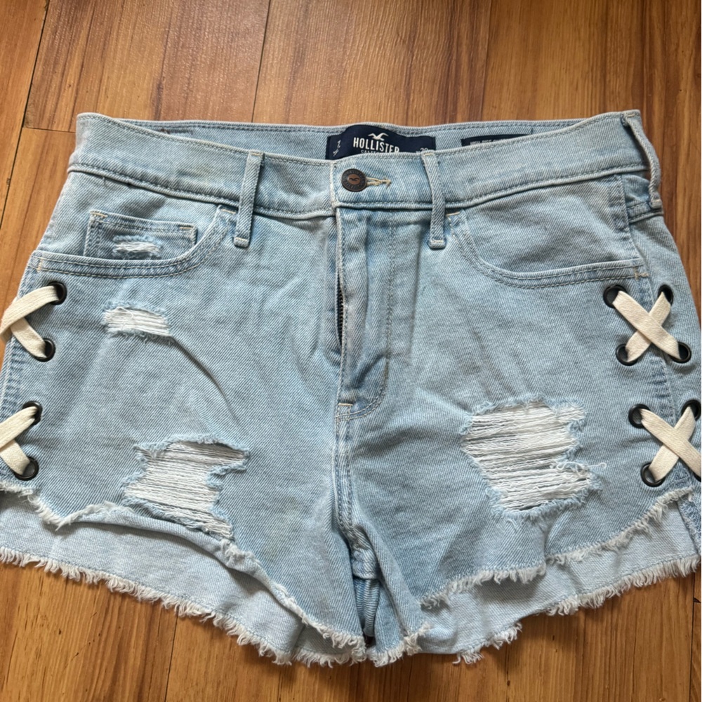 Hollister Light Blue Denim Shorts